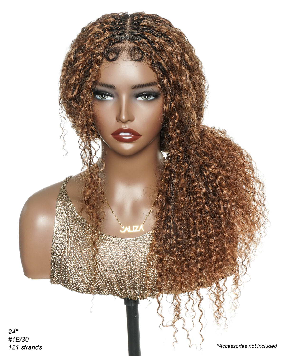 Pre Bleached HD Full Lace Human Hair Curly Wave Boho Box Braided Wig