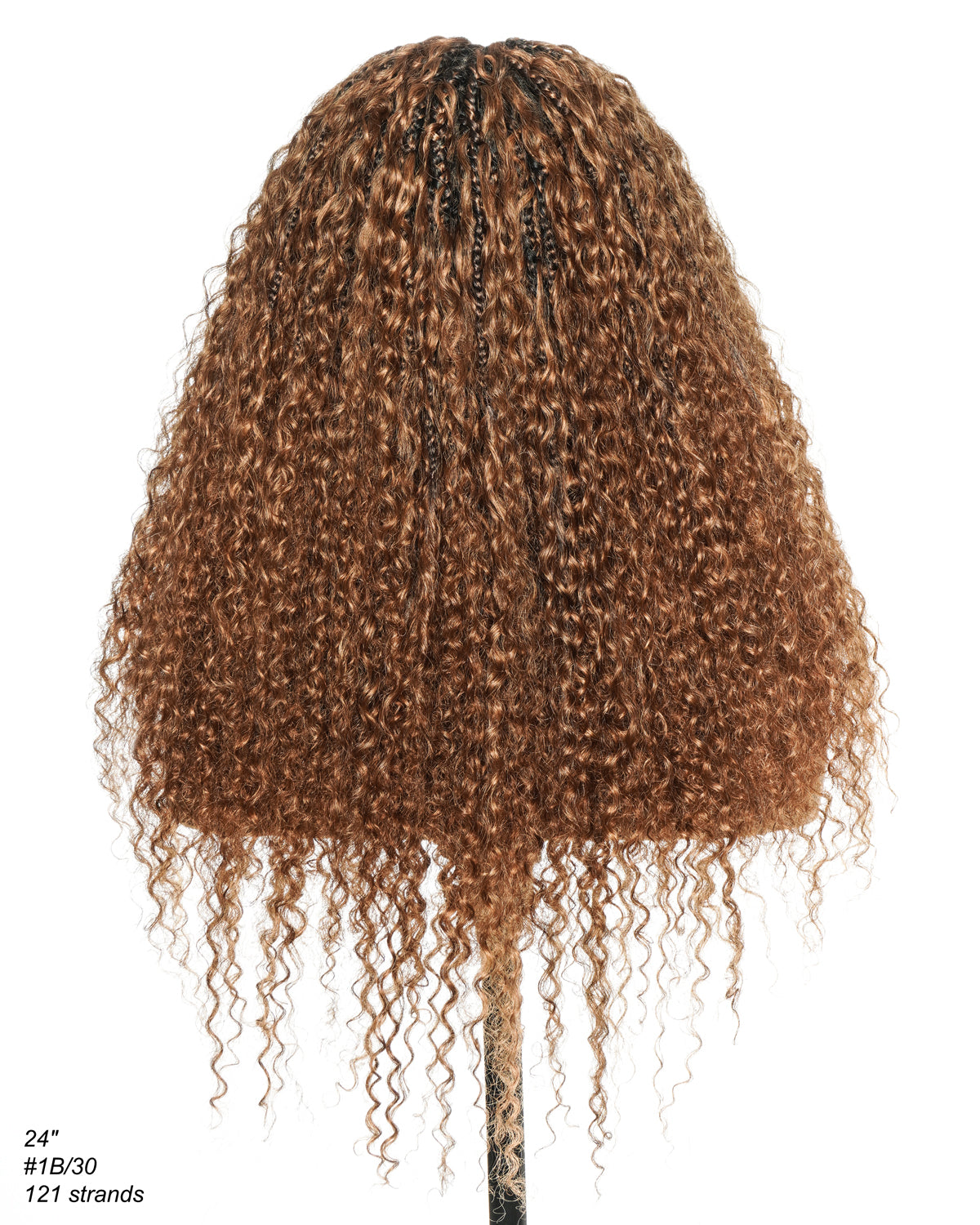 Pre Bleached HD Full Lace Human Hair Curly Wave Boho Box Braided Wig