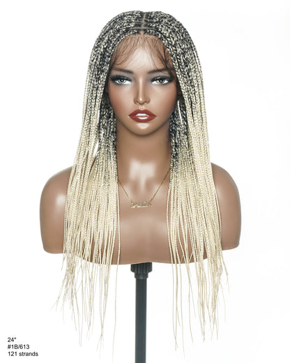 HD Full Lace Knotless Box Braided Wig