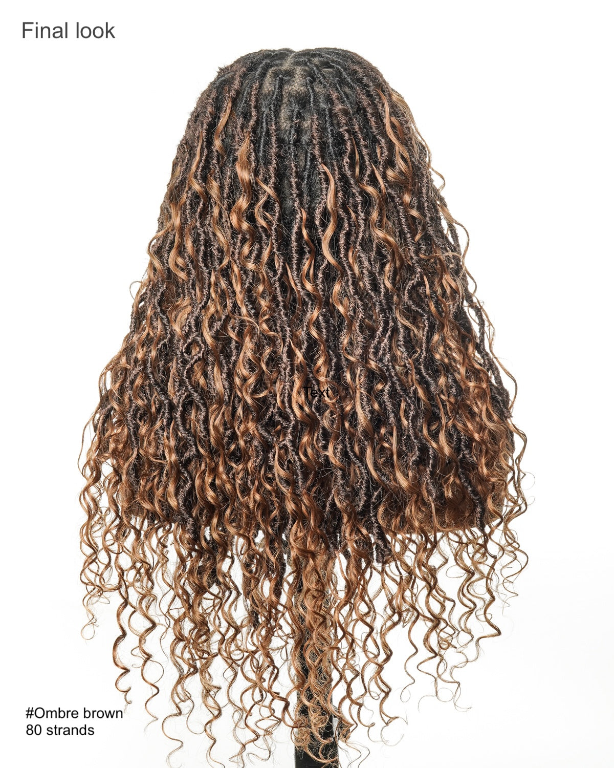 Crochet Boho Locs With Human Hair Boho Curls 80 Locs 18 Inches (5 boho curls)
