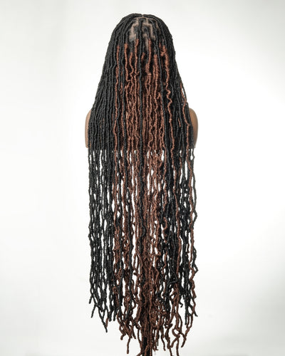 42 Inches Pre Bleached Salon-Level Knotless Locs Wig HD Full Lace 80 Strands