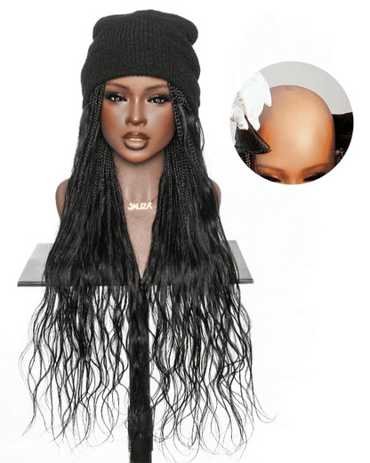 26" Glueless Boho Braids Band with Human Hair Body Wave Curls (Single Braid 22")