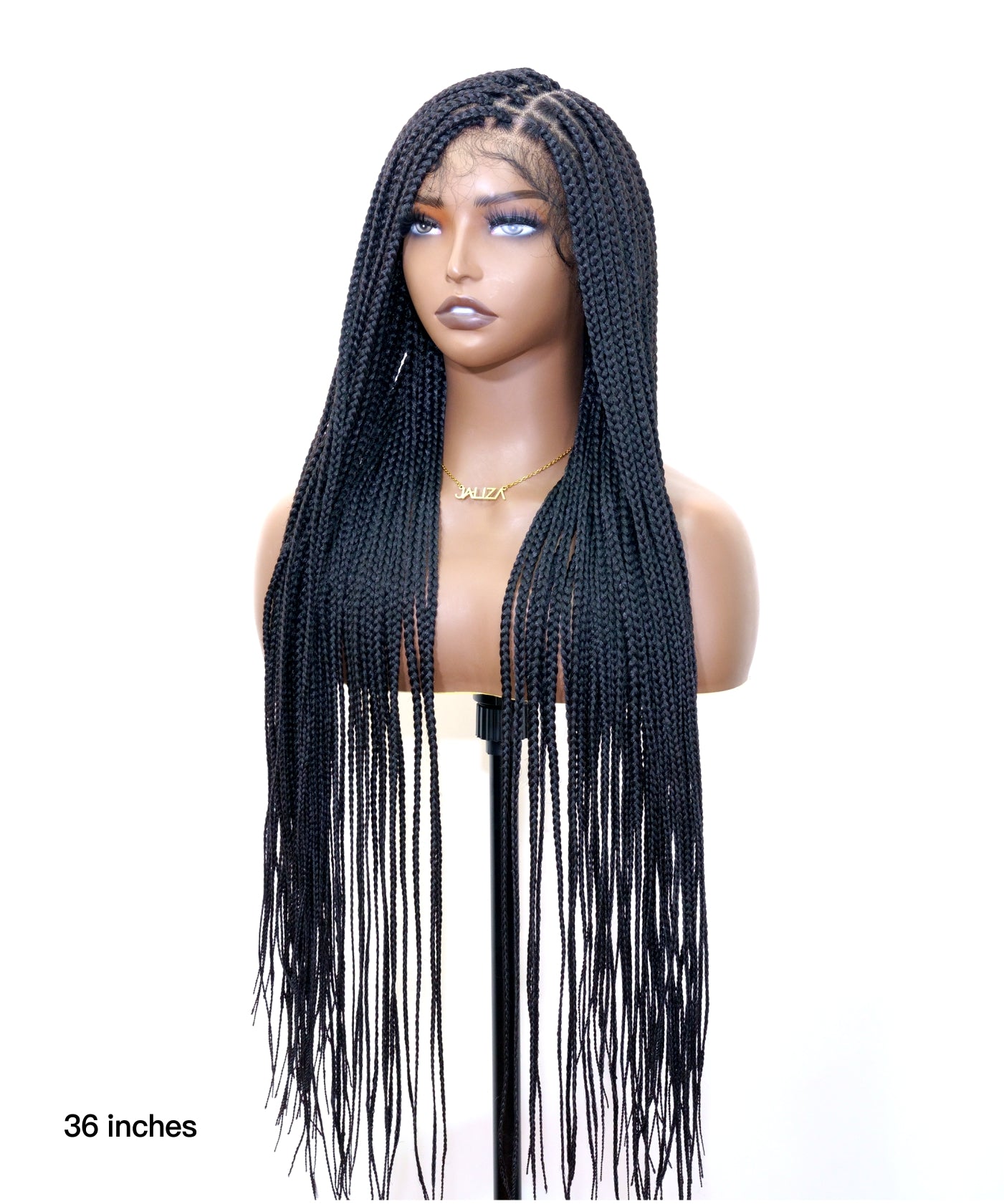 Super High Density HD Lace Knotless Box Braided Wig 36
