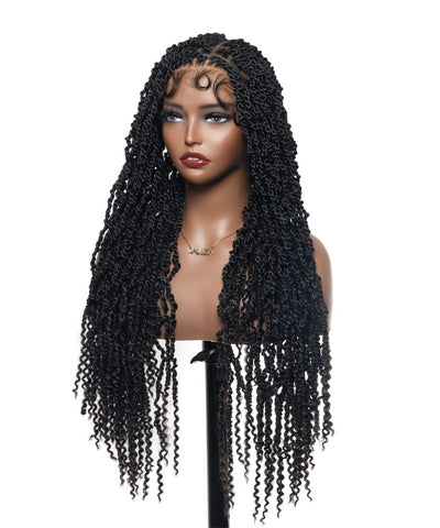 Pavana - Super Lightweight Passion Twist 28" Swiss HD Lace Full Lace Braided Wig 100 Strands