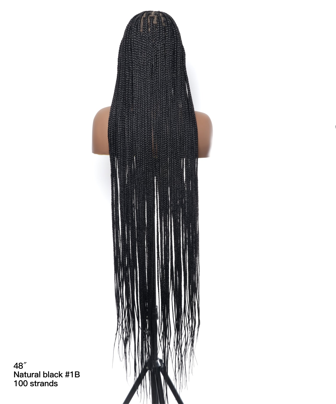 48" Lightweight Knotless HD Full Lace Box Braided Wig