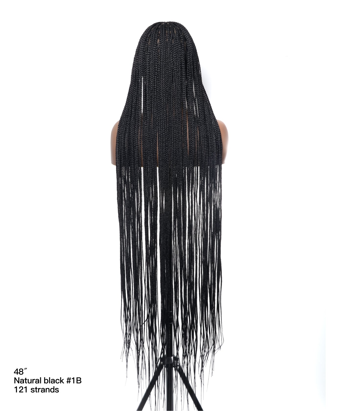 48" Lightweight Knotless HD Full Lace Box Braided Wig