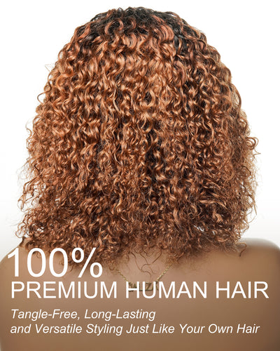Bobrina 14" 100% Virgin Human Hair Deep Wave Bob Glueless Pre Cut Pre Bleached HD Lace Wear to Go (for US Market Only)