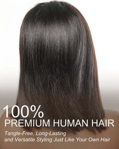100% Virgin Human Hair Glueless HD lace Deep Wave Wig - Pre Cut Pre Bleached Pre Plucked Wear to Go
