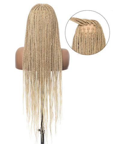 48" Lightweight Knotless HD Full Lace Box Braided Wig