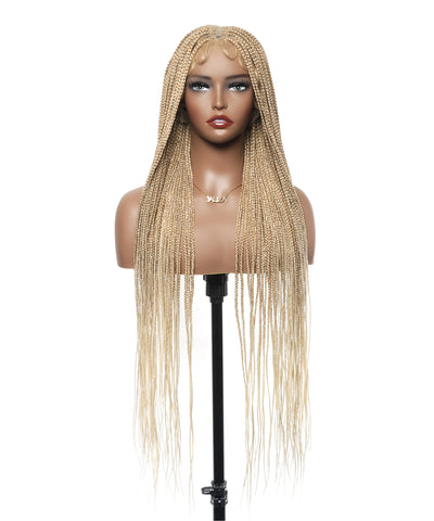 48" Lightweight Knotless HD Full Lace Box Braided Wig