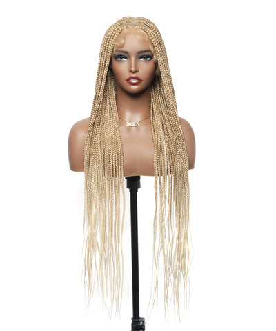 48" Lightweight Knotless HD Full Lace Box Braided Wig