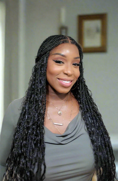 Essential Choice - Small Head Exclusive Boho Braided Wig (Small Cap Size for Petite Head)