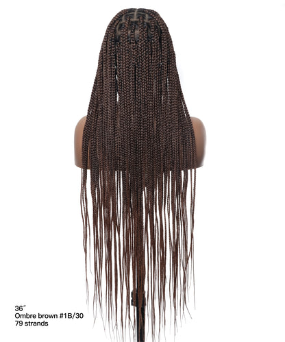 Small Head Size Exclusive - Lightweight Knotless HD Full Lace Box Braided Wig