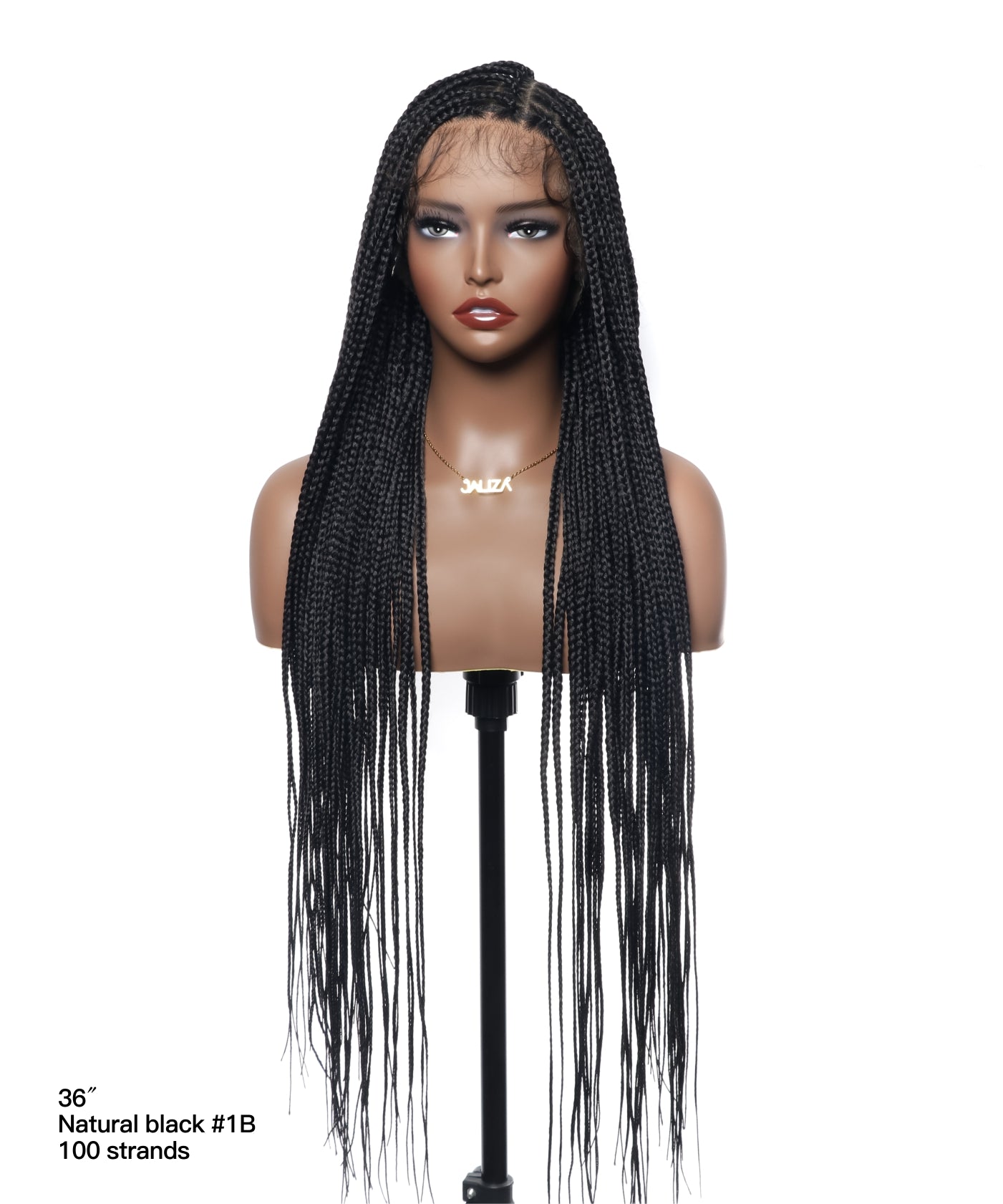 48" Lightweight Knotless HD Full Lace Box Braided Wig