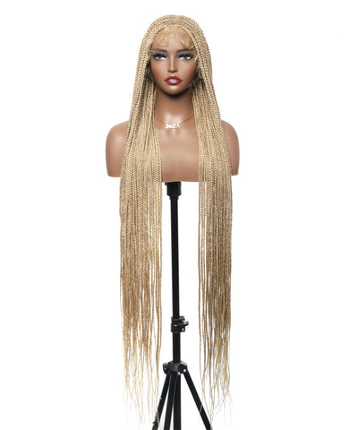 48" Lightweight Knotless HD Full Lace Box Braided Wig