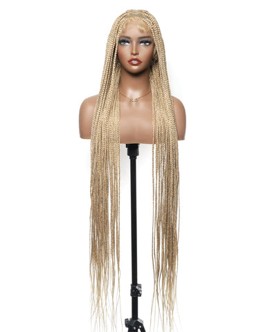48" Lightweight Knotless HD Full Lace Box Braided Wig