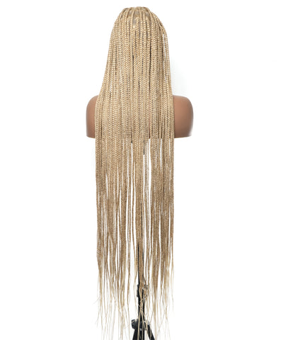 48" Lightweight Knotless HD Full Lace Box Braided Wig