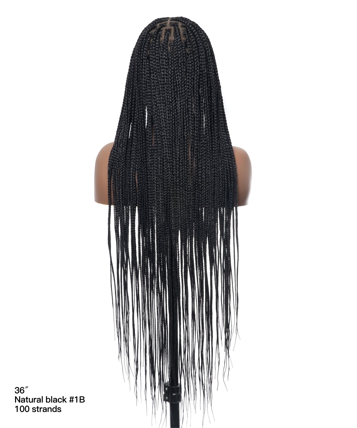 48" Lightweight Knotless HD Full Lace Box Braided Wig