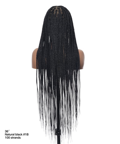 48" Lightweight Knotless HD Full Lace Box Braided Wig