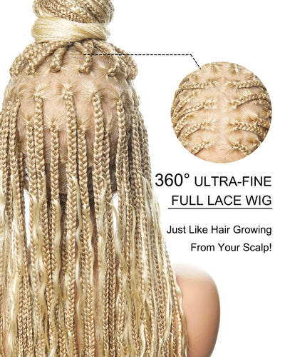 Essential Choice - Small Head Exclusive Boho Braided Wig (Small Cap Size for Petite Head)