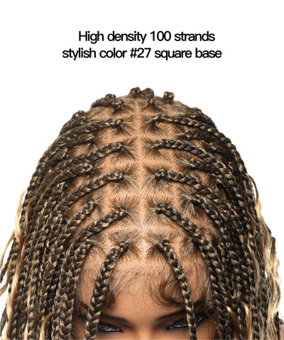 30 Inch Swiss HD Full Lace Human Hair Boho Box Braided Wig