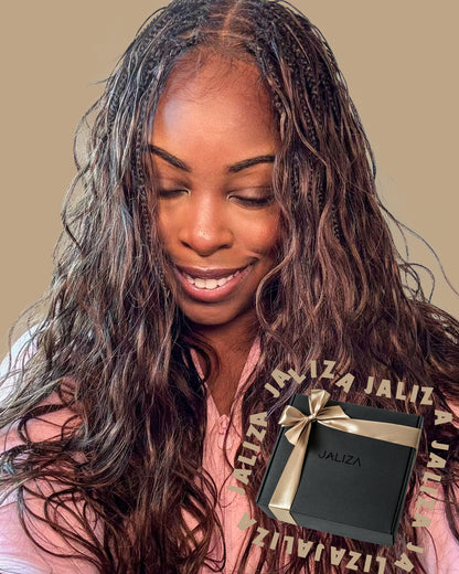 Thanksgiving Gift Box: Michelle 26" #4 Pre Bleached HD Full Lace Braided Wig