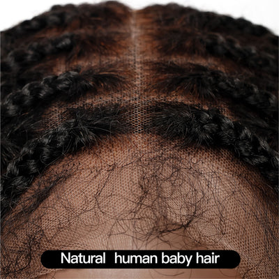 HD Lace Knotless Small Box Full Hand-tied Braided Wig