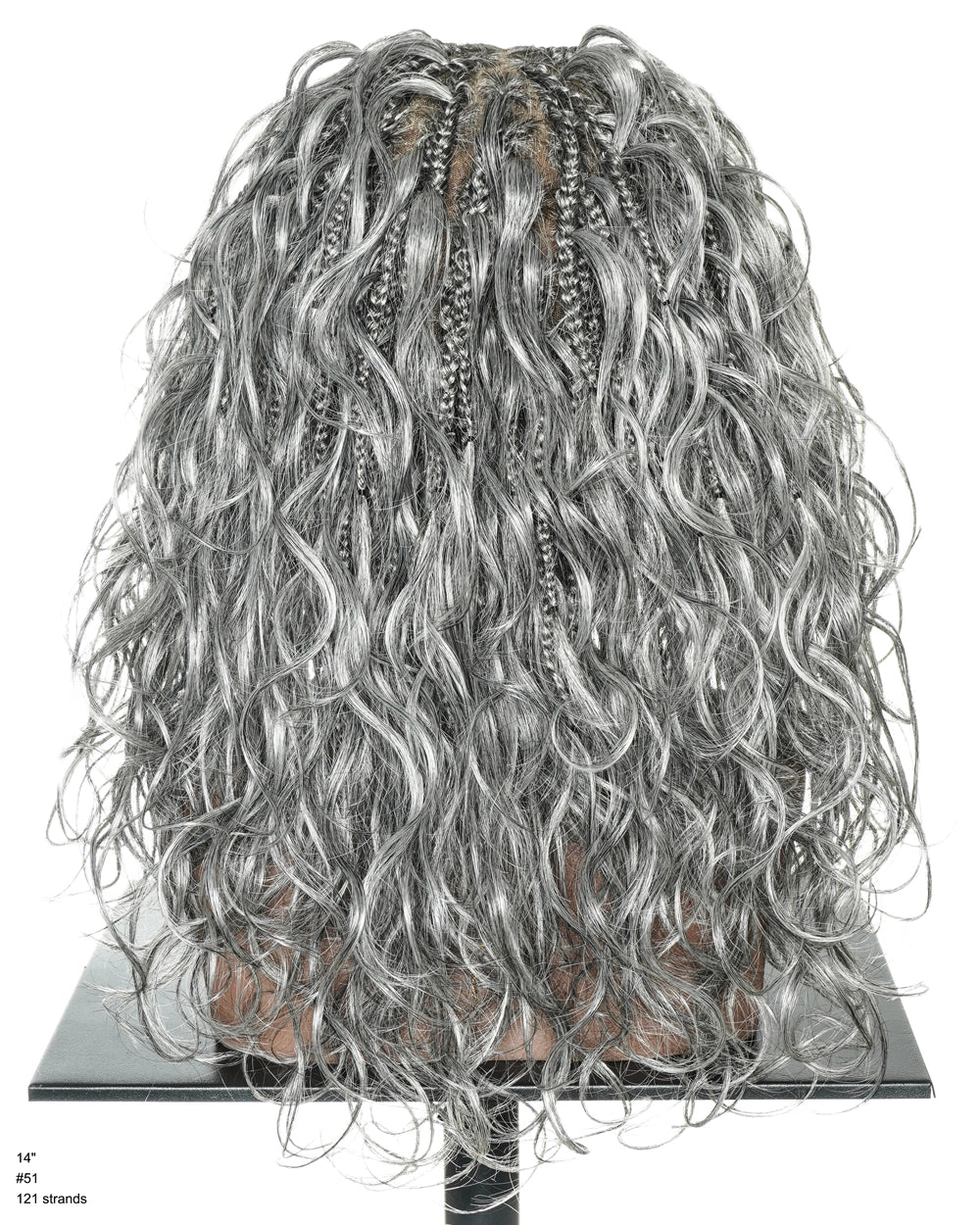 70% Salt & 30% Pepper 14" Body Wave Full Lace Braided Wig