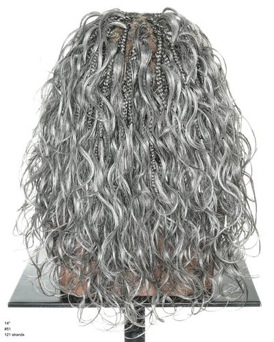 70% Salt & 30% Pepper 14" Body Wave Full Lace Braided Wig