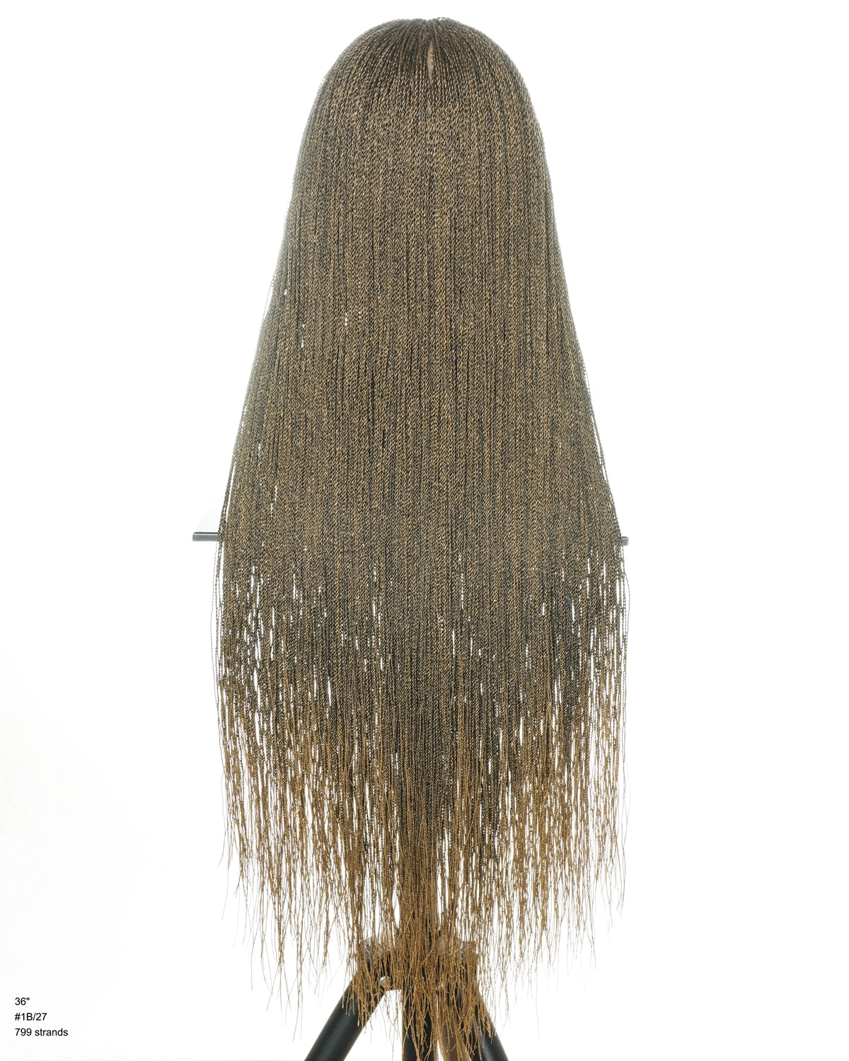 Mica - Micro Senegalese Twist Pre Bleached Swiss HD Full Lace Knotless Braids Wig 799 Strands