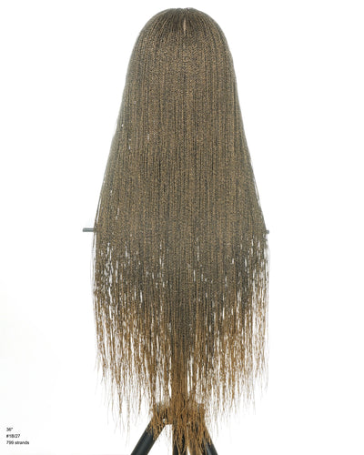 Mica - Micro Senegalese Twist Pre Bleached Swiss HD Full Lace Knotless Braids Wig 799 Strands
