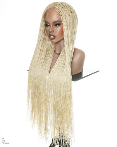 Mica - Micro Senegalese Twist Pre Bleached Swiss HD Full Lace Knotless Braids Wig 799 Strands