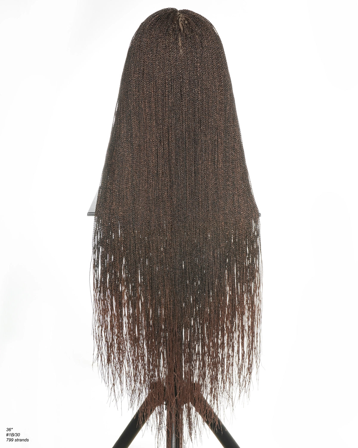 Mica - Micro Senegalese Twist Pre Bleached Swiss HD Full Lace Knotless Braids Wig 799 Strands