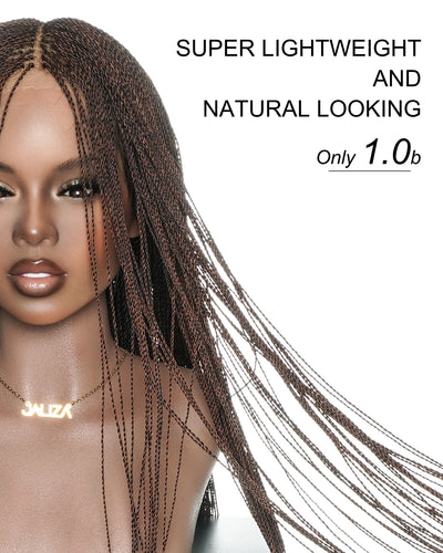 Mica - 26" & 36" Pre Bleached Swiss HD Full Lace Knotless Micro Senegalese Twist Wig 799 Strands