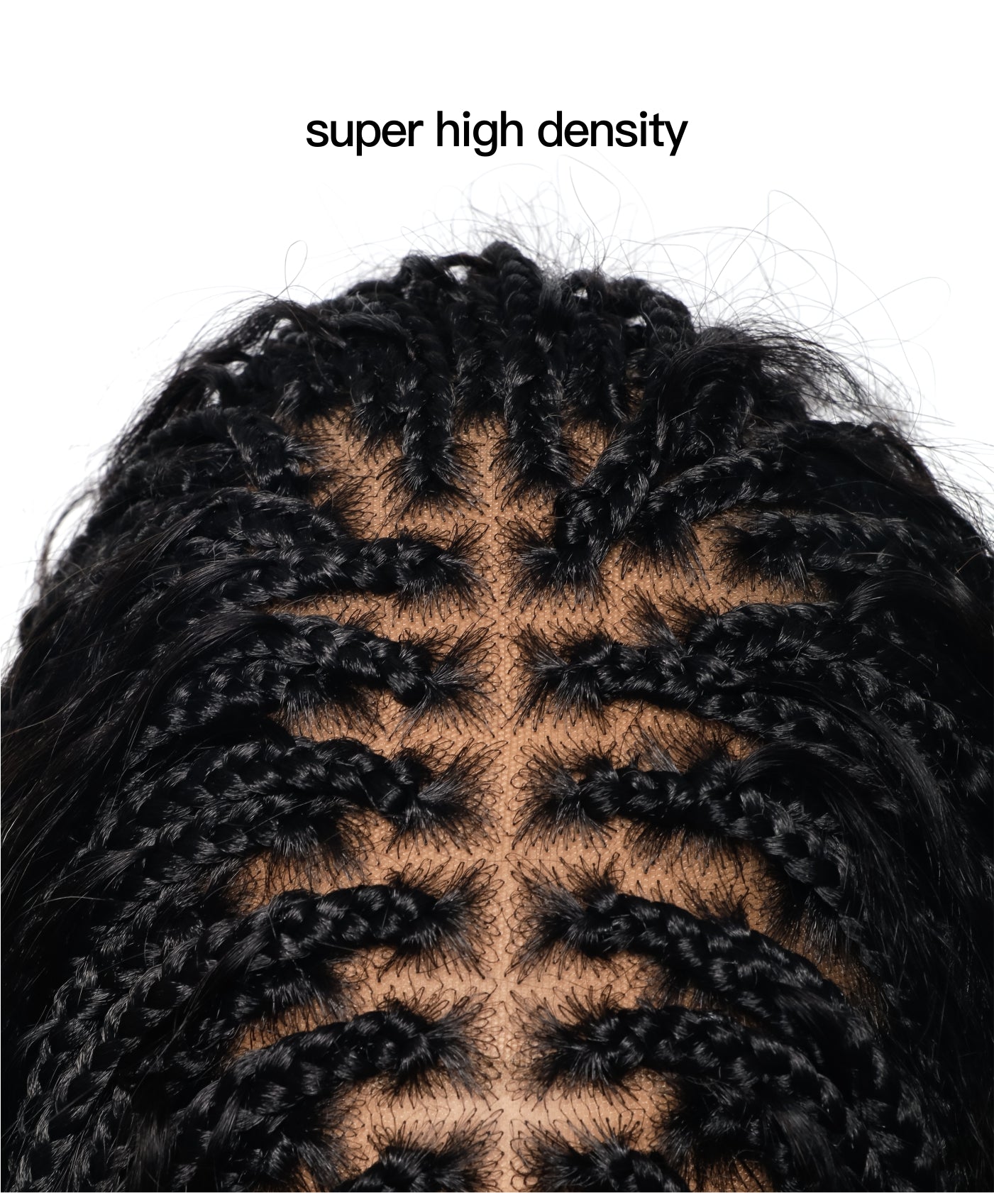 36" Wet & Wavy Human Hair Boho Curls HD Lace Tangleless Super High Density Knotless Boho Box Braided Wig
