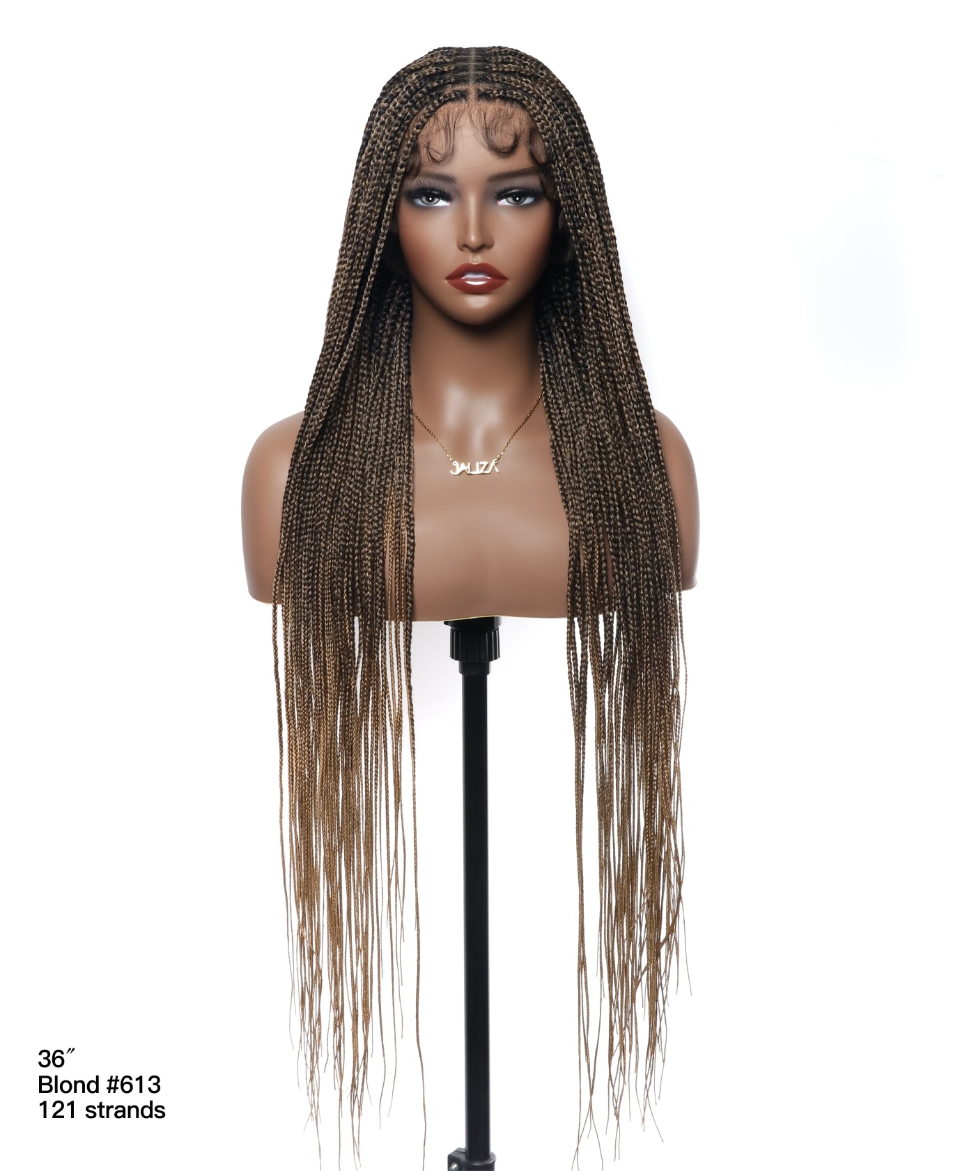 48" Lightweight Knotless HD Full Lace Box Braided Wig
