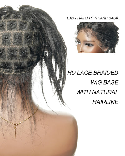 HD Full Lace Cap for Hair Braiding - Human Hair Baby Hair - For Alopecia & Thinning Hair