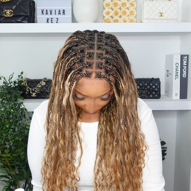 Kiki 24 inch Honey Blond Braided Wig