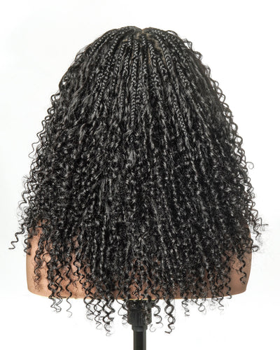 Lulu - Small Head Friendly Glueless Curly Boho Braided Wig (Small Cap Size for Petite Head)