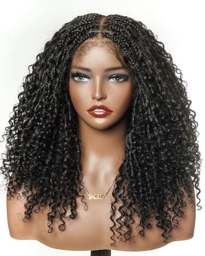 Lulu - Small Head Friendly Glueless Curly Boho Braided Wig (Small Cap Size for Petite Head)