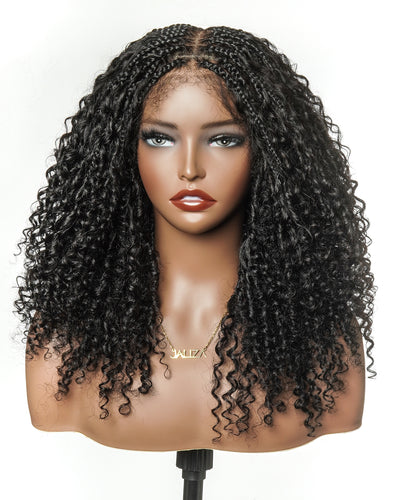 Lulu - Small Head Friendly Glueless Curly Boho Braided Wig (Small Cap Size for Petite Head)