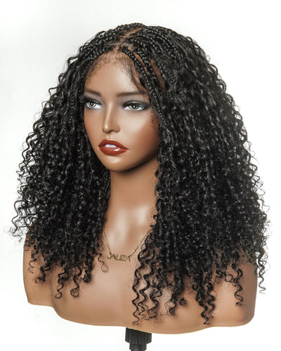 Lulu - Small Head Friendly Glueless Curly Boho Braided Wig (Small Cap Size for Petite Head)