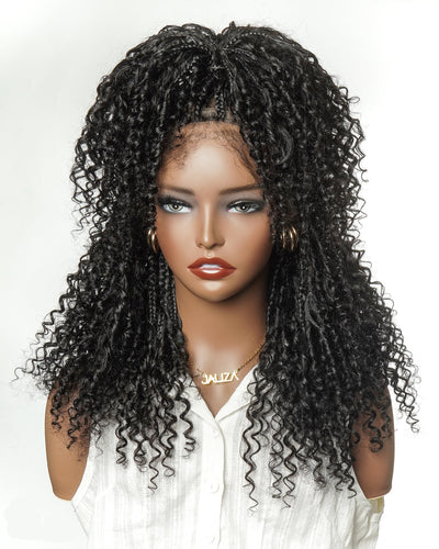 Lulu - Small Head Friendly Glueless Curly Boho Braided Wig (Small Cap Size for Petite Head)