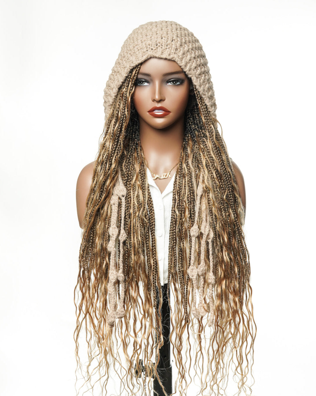 30 Inch HD Full Lace Human Hair Boho Box Braided Wig
