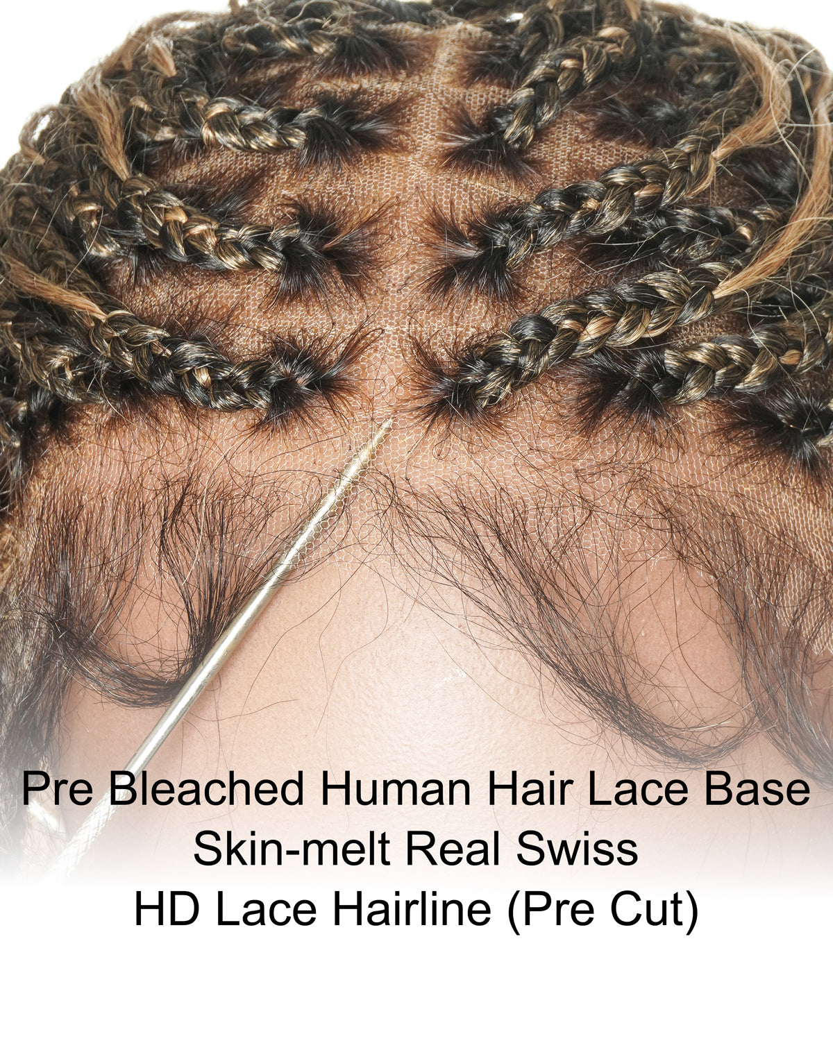 12" Pre Bleached Full Lace Boho Box Braided Wig