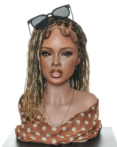 12" Pre Bleached Full Lace Boho Box Braided Wig
