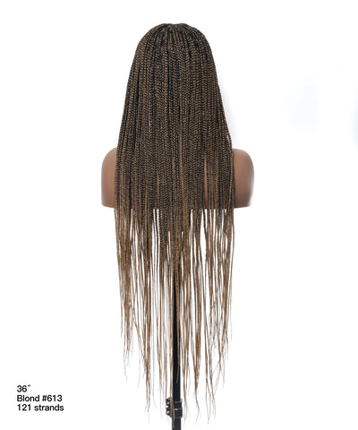 48" Lightweight Knotless HD Full Lace Box Braided Wig