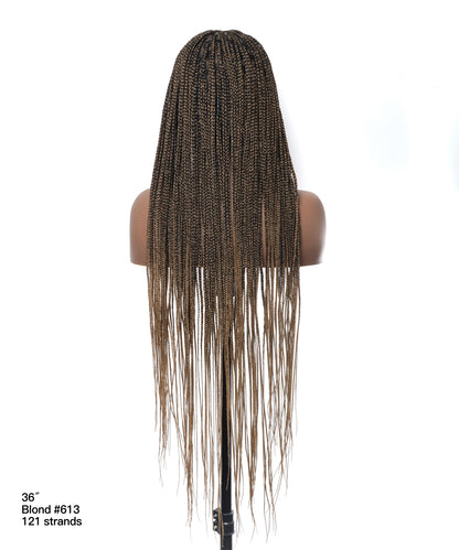 48" Lightweight Knotless HD Full Lace Box Braided Wig