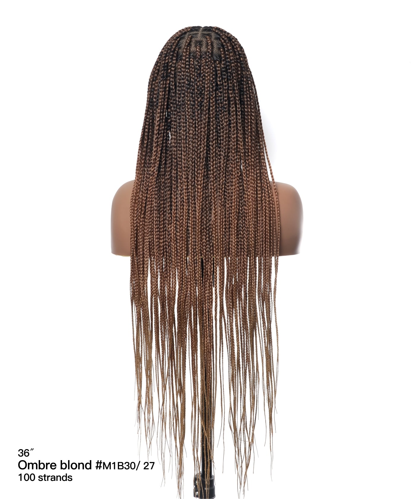 48" Lightweight Knotless HD Full Lace Box Braided Wig