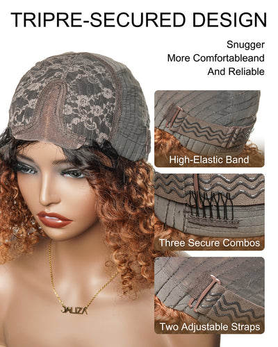 Bobrina 14" 100% Virgin Human Hair Deep Wave Bob Glueless Pre Cut Pre Bleached HD Lace Wear to Go (for US Market Only)